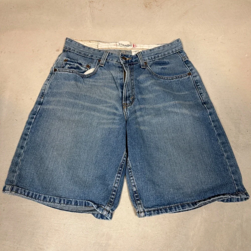 Levis 569 Loose Straight Denim Shorts Mens W29 Blue Cotton Jorts 355694101